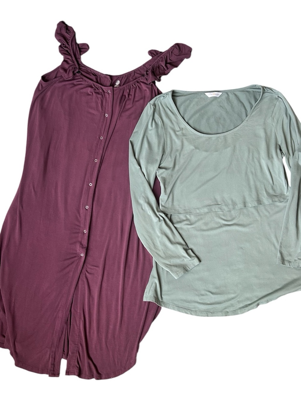 Kindred Bravely Maternity and Nursing Bundle Labor Gown and Nursing Top M-L